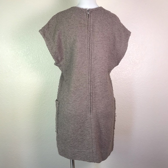 JILL STUART GREY WOVEN SHIRT DRESS - Picture 4 of 7